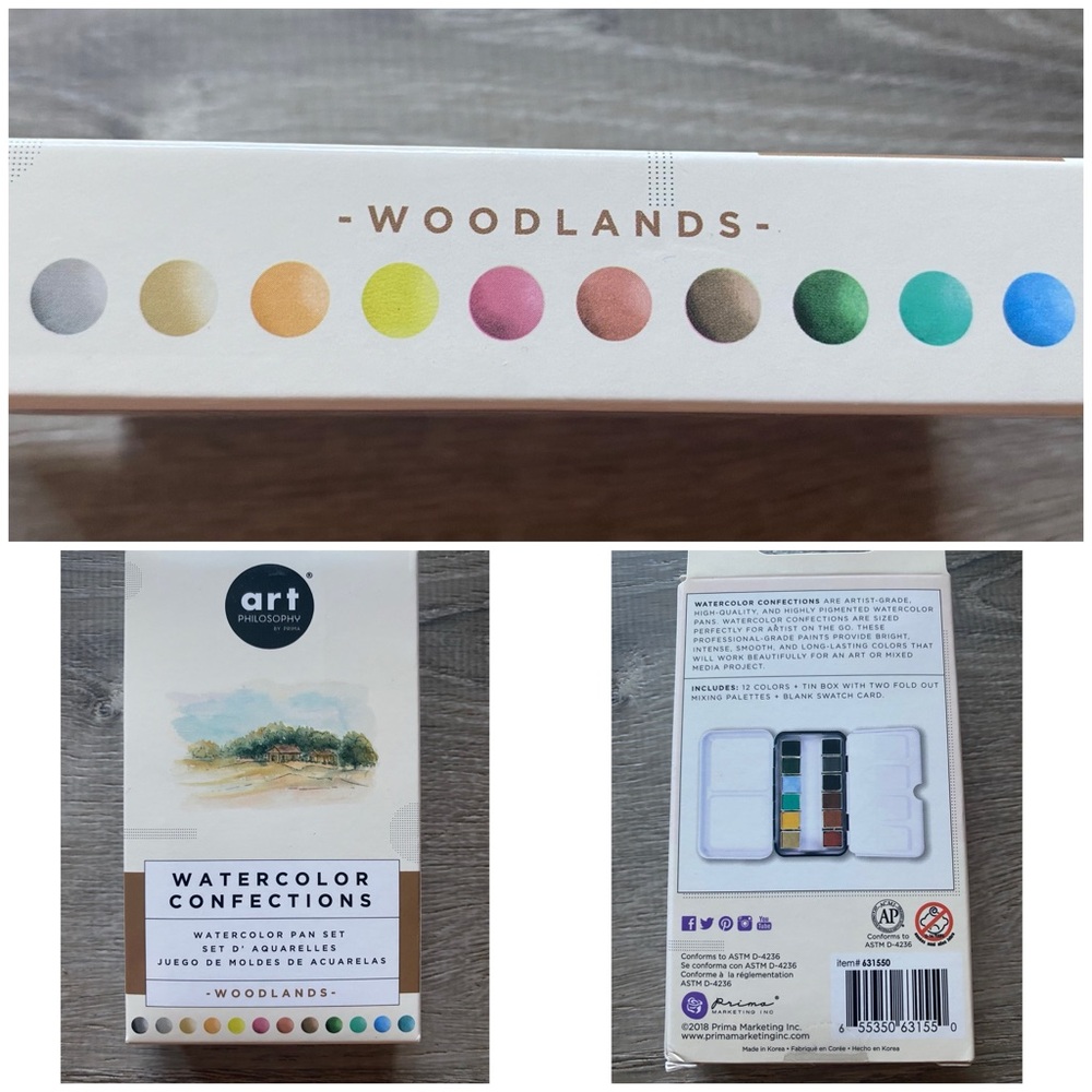 NEW sealed Prima Marketing Art Philosophy Woodlands Water color set